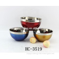 Stainless steel small colorful lunch bowl /metal dinner bowl/dessert bowl
